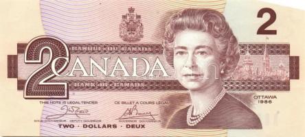 Kanada 1986. 2$ (3x) klf aláírásokkal T:I