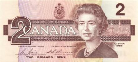 Kanada 1986. 2$ (3x) klf aláírásokkal T:I