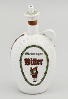 Reininger Bitter porcelán gyógylikőrös díszüveg, porcelán, jelzéssel, kopással, m: 21 cm