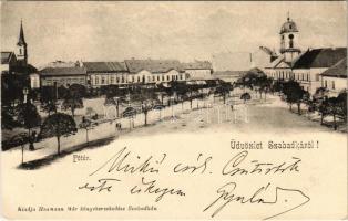 1903 Szabadka, Subotica; Fő tér. Heumann Mór kiadása / main square (EK)