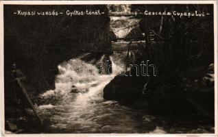 1928 Gyilkos-tó, Ghilcos, Lacul Rosu; Kupási vízesés / Cascada Cupasului / waterfall. Lőrincz photo (vágott / cut)