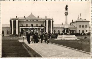 Székesfehérvár, vasútállomás. photo + "Országgyűlés Székesfehérvár 1938. aug. 18. Szent István Emlékév" So. Stpl. (EK)