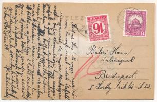 1930 Tata, Tata-Tóváros; Vár. leporellólap 10 képpel (vágott / cut)