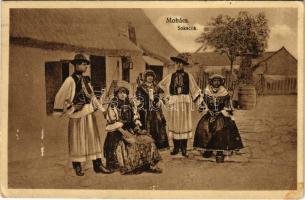 Mohács, Sokácok csoportja, magyar folklór. Fridrich Oszkár kiadása + "Mohácsi vész évforduló 1526-1926" So. Stpl. (EK)