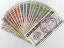 18db-os vegyes forint bankjegy tétel, közte 1949. 100Ft T:F,VG