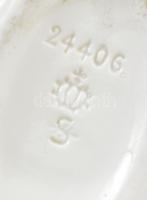 Porcelán bohóc hamutál, jelzéssel, kopással, h: 12 cm