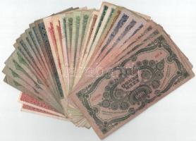 30db-os vegyes, nagyobbrészt Pengő, kisebb részt Korona és Forint bankjegy tétel T:F,VG