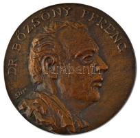 Szabó Imre (1947-2018) DN Dr. Bőzsöny Ferenc egyoldalas bronz emlékérem (84mm) T:AU