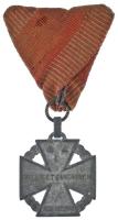 1916. Károly-csapatkereszt Zn kitüntetés eredeti mellszalagon T:VF patina / Hungary 1916. Charles Troop Cross Zn decoration with original ribbon C:VF patina NMK 295.