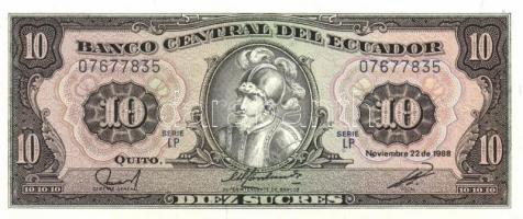 Ecuador 1986-94. 5S, 10S (3x) klf évszám vagy aláírás, 20S (2x) klf aláírás, 50S, 100S (3x) klf évsz...