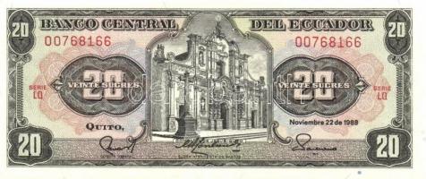 Ecuador 1986-94. 5S, 10S (3x) klf évszám vagy aláírás, 20S (2x) klf aláírás, 50S, 100S (3x) klf évsz...