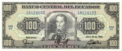 Ecuador 1986-94. 5S, 10S (3x) klf évszám vagy aláírás, 20S (2x) klf aláírás, 50S, 100S (3x) klf évsz...