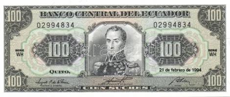 Ecuador 1986-94. 5S, 10S (3x) klf évszám vagy aláírás, 20S (2x) klf aláírás, 50S, 100S (3x) klf évsz...