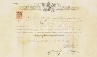 1900 Bp., Köztisztviselői minősítési államszámviteltani vizsga oklevele