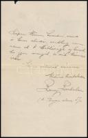 1914 Grand Hotel Royal (Budapest) fejléces, illusztrált levélpapírja, Rhédey Zoltánnak szóló kézzel ...