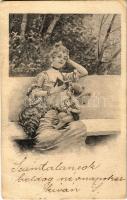 1902 Hölgy és Kupidó / Lady with Cupid. B.K.W.I. 788/5. (EK)