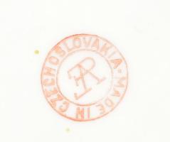 Csehszlovák Hévízi emlékpohár, porcelán, javított, jelzéssel, m: 6 cm