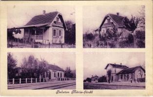 1928 Balatonmáriafürdő, vasútállomás, villa. Bodis Jenő kiadása