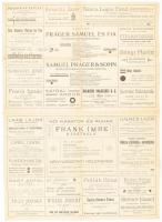 cca 1920 Keszthely város térképe, 1:5760, kiadja: Mérei Könyvkereskedése, sok hirdetéssel, szakadáss...