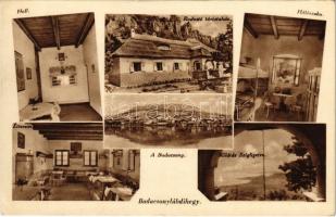 1943 Badacsonylábdihegy (Badacsonytördemic), Rodostó turistaház, belső, hálószoba, hall, étterem, kilátás Szigligetre (EK)
