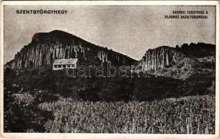 1939 Badacsony, Szent György-hegy, Szentgyörgyhegy, Darányi Turistaház a világhírű bazaltorgonával (EK)