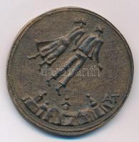 Asszonyi Tamás (1942-) 2007. "Diána és Richárd MMVII VIII IV" kétoldalas, öntött bronzemlé...