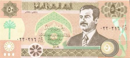 Irak 1991. 50D + 1992. 5D, 10D pár + 1994. 50D, 100D, 250D komplett sor! T:I Összesen 6klf db!