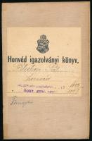 1897 Székesfehérvár, m. kir. székesfehérvári 17. honvéd gyalogezred által kiállított honvéd igazolványi könyv