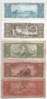 Brazília 1954-1962. 1C - 100C (5xklf) T:F,VG közte szép papír
Brazil 1954-1962. 1 Cruzeiro - 100 Cr...