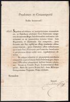 1831 Buda, latin nyelvű levél, comes Pálffy aláírásával, járványidőszakból, lyukasztott papír