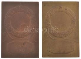 Berán Lajos (1883-1943) ~1920. 2xklf bronz plakett, az egyik futó "Újpest 1925" gravírozás...