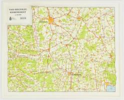 Vasi-hegyhát, Kemeneshát dombortérképe, 1:150.000, Bp., HM Zrínyi Nonprofit Kft, a sarkain kis sérüléssel, 54x66 cm