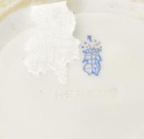 Óherendi Herendi Viktória mintás porcelán bonbonnier. Kézzel festett, jelzett, sérült, rózsa hiányos...