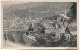 2 db RÉGI albán város képeslap vegyes minőségben / 2 pre-1945 Albanian town-view postcards in mixed ...