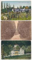 5 db RÉGI felvidéki város képeslap vegyes minőségben: Bártfa, Feketehegyfürdő, Korytnica, Lőcse, Szliács / 5 pre-1945 Upper-Hungarian town-view postcards in mixed quality