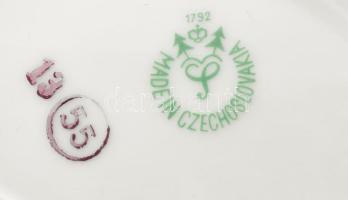 Csehszlovák porcelán pohár szarvas figurával. Jelzett, hibátlan 15 cm