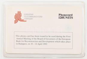 1992 MATÁV "European Bank for Reconstruction and Development" telefonkártya, 120 egység
