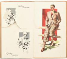 Sportrex, Combined Styles, Tailored by Autun Kramer i Drug, Subotica. Férfiruházati reklámprospektus, érdekes, több részben nyitható színes illusztrációkkal, 15x9 cm
