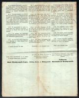 1849 Nagyszeben, Báró Wolgemuth Lajos katonai kormányzó és altábornagy által kiadott "utasítás ...
