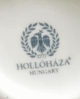 Hollóházi Várda vilmoskörte pálinkás butella, porcelán, jelzett hibátlan, 0,5 L és 2 db kupica