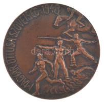 1948. "MAGYAR ÖTTUSA SZÖVETSÉG 1948" bronz sportérem (60mm) T:XF