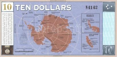 Antarctica 1999-2001. 1$, 2$, 5$, 10$ + 2001. 100$ "Specimen" T:I