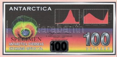 Antarctica 1999-2001. 1$, 2$, 5$, 10$ + 2001. 100$ "Specimen" T:I
