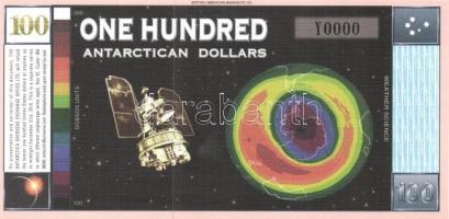 Antarctica 1999-2001. 1$, 2$, 5$, 10$ + 2001. 100$ "Specimen" T:I