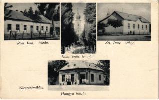 Sárszentmiklós (Sárbogárd), Római katolikus templom és iskola, Szt. Imre otthon, Hangya főüzlet (EK)