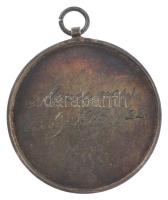 1915. "TR" egyoldalas, jelzett Ag díjérem, füllel, "SGA" gyártói jelzéssel és há...