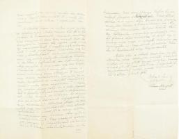 1848 Makó, "Tisztelt uradalom!" megszólítással írt hivatalos levél, Fischer Jakab által 18...