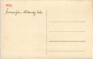 1932 Somorja, Csallóköz-Somorja, Somorin, Samorín; Historicky dvor / régi ház udvara / courtyard of ...