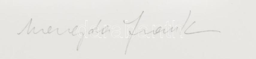 Frank Magda (1914-1997): Absztrakt kompozíció. Szitanyomat, papír, jelzett, 39x26 cm