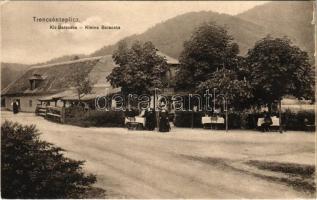 Trencsénteplic, Trencianske Teplice; Kis Baracska, vendéglő, étterem. Wertheim Zsigmond kiadása / Kleine Baracska / restaurant, spa (EK)